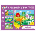 Galt 18 Ay+ 4 Puzzles in a Box Animals Puzzle