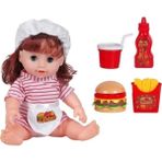 Galtoys Maide Burger Yiyor Türkçe Konuşan Oyuncak Bebek