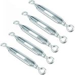 Galvaniz Çelik Gerdirme Aparatı, 12mm, 5'li Set, Çift Taraflı Kanca Uçlu Metal Halat Gergi Ekipmanı