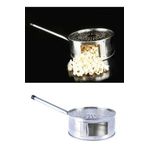Galvaniz Nostaljik Ocak Üstü Yağsız Mısır Patlatma Makinesi Hububat Pop Corn Tava Popcorn Tenceresi