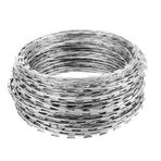 Galvanizli çelik dikenli tel çit, bahçe ve veranda güvenliği için çift spiral dikenli tel, 60 m dikenli tel etkili koruma için bant