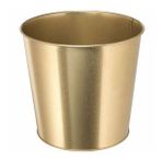 Galvanizli Çelik Gold Saksı 19 Cm Çiçek Bitki Saksısı Gold Renk 19cm Ikea