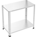 GalvanizRaf 2 Katlı Galvaniz Çelik Raf Arşiv Rafı Depo Rafı Kiler Rafı 31x60x100