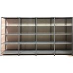 GalvanizRaf 5 Katlı 4 lü Bitişik Galvaniz Çelik Raf Arşiv Depo Kiler Rafı 43x60x200 - 43 x 60 x 200 cm
