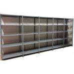 Galvanizraf 5 Katlı 5 Li Bitişik Galvaniz Çelik Raf Arşiv Depo Kiler Rafı 31X93X200
