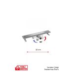 Gama 360 Derece Dönerli Paslanmaz Krom Lineer Duş Kanalı 20 Cm