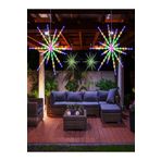gaman 1 Adet BÜYÜK BOY Parti İçin Kumandalı 3 m USB Kablolu Yıldız Görünümlü Meteor RGB LED Işık