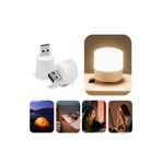 Gaman 2 Adet Mini USB Kitap Okuma Lambası Gece Lambası Gün Işığı Mini LED Ampul Aydınlatma