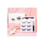gaman 6 ADET Takma kirpik seti 3 farklı Çift - Mıknatıslı Likit Eyeliner Yapıştırıcı