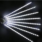 Gaman 8 Adet Meteor Kayan Tüp LED - Ağaç Bahçe-Sokak Saplamalı Yağmur Işıkları Solar Güneş Enerjili - Soğuk Beyaz