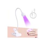 gaman BEYAZ 3W UV LED Tırnak Kurutucu Ultraviyole Esnek Klipsli Masa USB Jel Kurutma Klipsli Masa Lambası