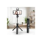 Gaman Bluetooth Kumandalı Tripodlu Işıklı Selfie Stick - Uzatılabilir, İos & Android Uyumlu