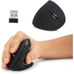 Gaman Dikey Kablosuz Mouse - Sessiz Tıklama, Bilek Dostu Tasarım - Siyah