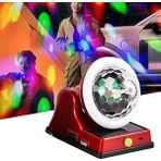 Gaman Güneş Enerjili Disko Işığı Renkli Top 360° Dönebilen Hareketli Başlık Iç-Dış Mekan Uyumlu Rgb + Beyaz Dekoratif Aydınlatma - Kırmızı
