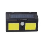Gaman Güneş Enerjili Kablosuz Sensörü Çifli Solar Cob 96 LED Duvar Tipi Aplik -1626B - Siyah