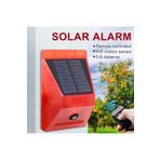 gaman Hareket Sensörlü Solar Alarm Uzaktan Kumandalı Caydırıcı Alarm Sireni Güneş Enerjili 120 Desi