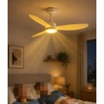 Gaman HS-9303 70WATT 3 Kanatlı Uzaktan Kumandalı 3 Renk LED Işıklı - Tavan Vantilatör - LED Ampul - Pervane - Beyaz