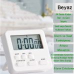 Gaman JS-303 Alarmlı Dijital Öğrenci Sınav Kronometresi 24 Saat Geri Sayım Cihazı Saat - Alarm / Kronometre Beyaz