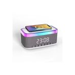 Gaman Kablosuz Bluetooth Hoparlör - Üstten Telefon Şarj Özellikli, Rgb Tasarım, Alarm & Saat Göstergeli