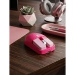 Gaman Kablosuz Şarj Edilebilir Mouse - Mekanik Tuş Tasarımlı 1600DPI Optik Fare - Pembe