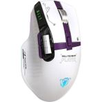 Gaman Kablosuz Şarjlı Oyuncu Mouse 12.000DPI Rgb Işıklı Gaming Mouse 800MAH Batarya Bt/usb Bağlantı - Mor - Beyaz