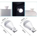 Gaman Mini USB LED Ampul Beyaz Renk Powerbank LED Ampulü 200 Lümen Süper Parlak LED Işık