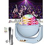Gaman Rgb Bluetoothlu Kareoke Hoparlör - Disko Topu Sese Duyarlı Renkler Kumandalı Renkli LED Top+Fm Radyo