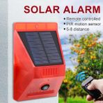 Gaman Solar Alarm Güneş Enerjili Uzaktan Kumandalı Hareket Sensörlü Caydırıcı Alarm Sireni Yabani Hayvan Kovucu 120 Db