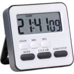 Gaman ZK-2206 Alarmlı Dijital Öğrenci Sınav Kronometresi 24 Saat Ileri ve Geri Sayım Kronometresi Saat / Alarm / Kronometre / Mıknatıslı - Beyaz - Siyah