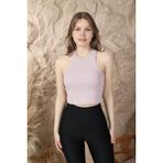 Gamaro Kadın Cmpak Penye Kaşkorse Fitilli Atlet Crop %95 Pamuk %5 Elasten - Yavruağzı - XL