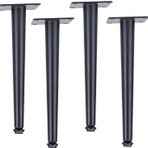 Gambe per tavoli per mobili set di 4 inç metal affusolate gambe per tavoli e armadi regolabili per tavolini da caffè/TV/divano/letto e altre
