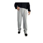 Gambocci Erkek Baggy Geniş Rahat Pileli Beli Lastikli Kumaş pantolon Gri L