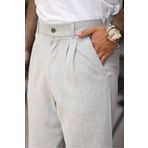 Gambocci Erkek Baggy Pileli Bol Kalıp Kumaş Pantolon