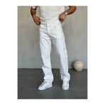 Gambocci Erkek Baggy Rahat Kalıp Kot Pantolon Beyaz 30