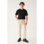 Gambocci Normal Bel Boyfriend Jean | Bol Kesim Erkek Kot Pantolon - Krem - 29