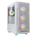 Gamdias Athena M6 Lite White Edition WH 850 W Tempered Glass Mesh ARGB 80+ Bronze ATX Gaming Kasa