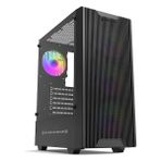 Game In Game Pony 4X12CM Argb Fan Mesh Panel Temper Atx Gaming Kasa - Siyah - 600w +