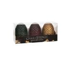 Game of Thrones House Dragon Eggs Sculpted Insignia Candle: Sculpted Dragon Egg Candles (Set of 3)