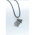 Game Of Thrones Kurt Gümüş Kaplama Deri İp Kolye