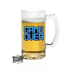 Game Over Baskılı Bira Bardağı - Oyun Bitti Baskılı Bira Bardağı