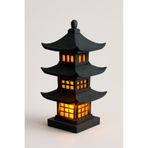 GAME SHOT Dekoratif Aydınlatma Mumluk Japon Fener Kulesi Lamba Plastiktir. Tea Light Mum Dahildir.