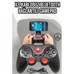 Game Stick Android Uyumlu Gamepad X3 Standlı Oyun Kolu Bluetooth Bağlantılı Mir74108205