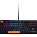 Gameagle 87 Tuşlu Kablolu Mekanik Hissiyatlı RGB Gaming Klavye Mavi Switch Örgü Kablolu Siyah Oyuncu Klavyesi Tenkeyless - Blue Switch