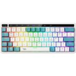 Gameagle Blue Switch Mekanik Rgb Gaming Kablosuz Klavye 64 Tuşlu Rgb 3 Modlu Bluetooth, 2.4g, Type-C Şarjlı N-Key Rollover, Anti Ghosting Oyuncu Klavyesi - Mavi - Beyaz