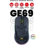 Gameagle GE69 Rgb Makrolu 12800DPI Kablolu Oyuncu Mouse - Siyah
