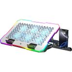 Gameagle RGB Gaming Notebook Soğutucu, 9-17.3 İnç Uyumlu, 6 Fanlı Sessiz Profesyonel Soğutma Standı, 5 Kademeli Laptop Standı