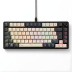 Gameagle%75 RGB Mekanik Gaming Klavye, Full Anti-Ghosting, Dayanıklı ABS Gövde, Örgü Kablolu, Hot Swap, Silinmez Double Shot Tuşlar, 82 Tuşlu Mekanik Oyuncu Klavyesi Mavi Switch KB-09 (Siyah - Beyaz)