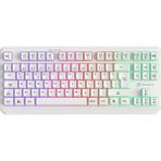 Gamebooster G75 Elya Rainbow Aydınlatmalı Beyaz Tkl Membrane Oyun Klavyesi