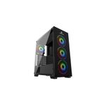 GAMEBOOSTER Gb-Pe05B 600W 80+ Usb3.0 Full Siyah Tempered Glass Rgb Fanlı Kasa Boş Bilgisayar Kasası
