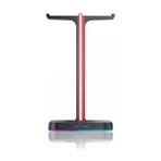 GameBooster HS01 RGB Aydınlatmalı Aksesuar ve İkili Kulaklık Standı - Siyah